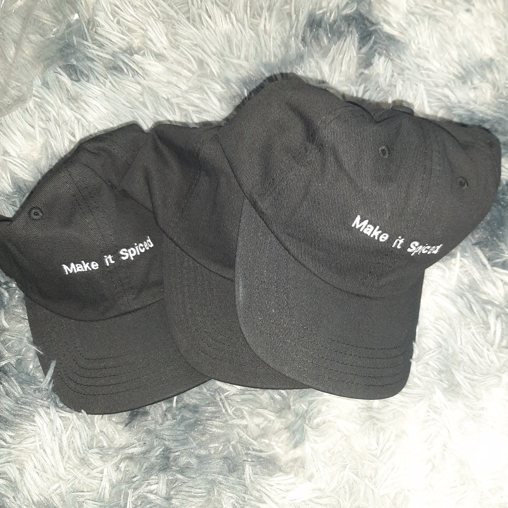 2 black fitted baseball caps **NWT**